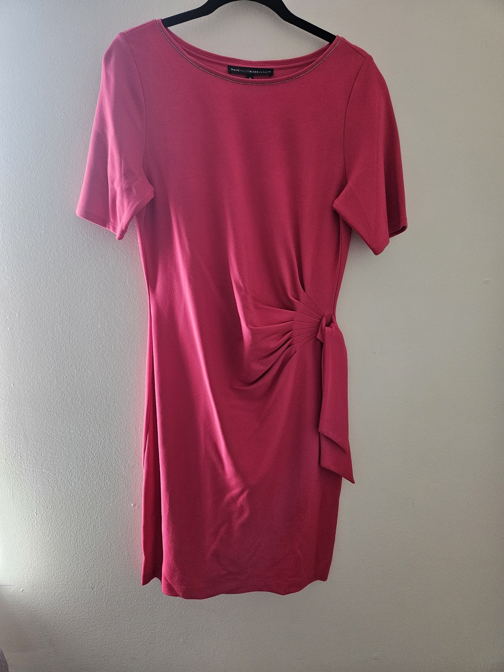 White House Black Market Bright Rose Side-Knot Chemise
